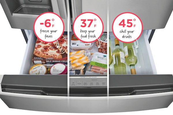 Frigidaire Gallery 26.3 Cu. Ft. 4-Door French Door Refrigerator – Spacious, Stylish, and Smart Cooling