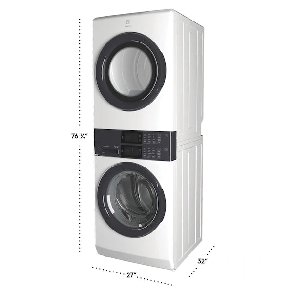 ELTE7300AW – 300 Series Laundry Tower Single Unit Washer & Electric Dryer