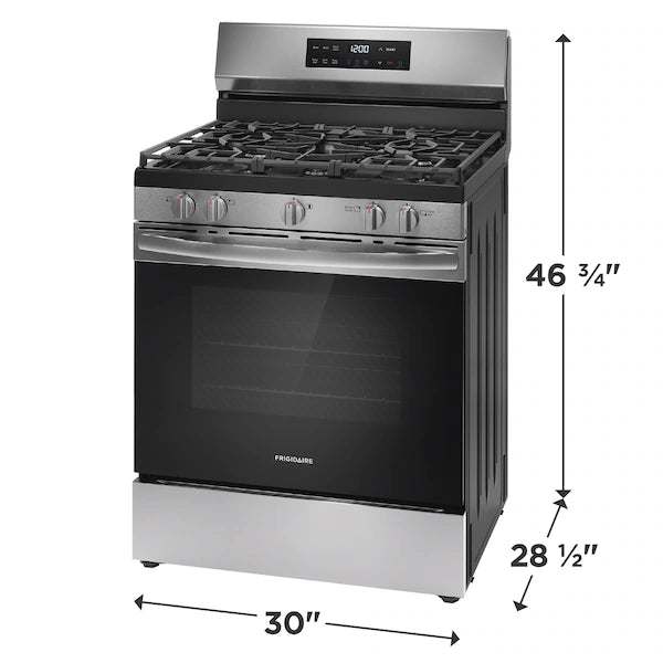 Frigidaire 30" Gas Range with Steam Clean – FCRG3062AS