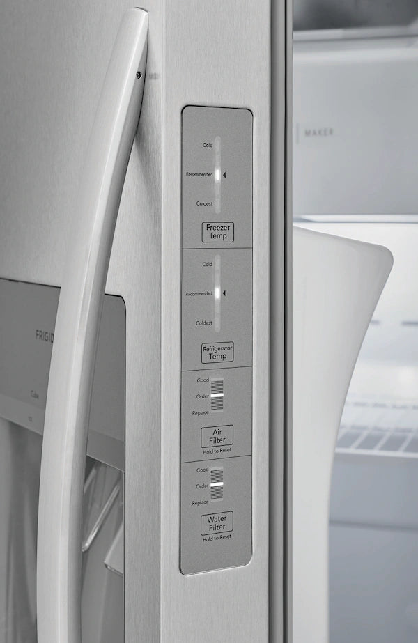 Frigidaire 22 Cu. Ft. 33" Standard-Depth Side-by-Side Refrigerator – Compact Design, Maximum Storage, and Reliable Cooling