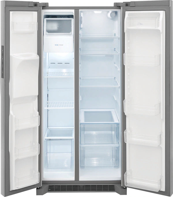 Frigidaire 22 Cu. Ft. 33" Standard-Depth Side-by-Side Refrigerator – Compact Design, Maximum Storage, and Reliable Cooling