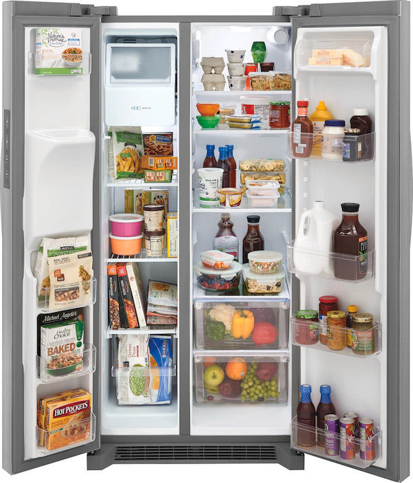 Frigidaire 22 Cu. Ft. 33" Standard-Depth Side-by-Side Refrigerator – Compact Design, Maximum Storage, and Reliable Cooling