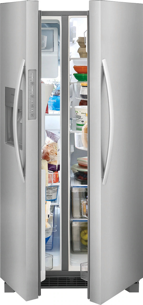 Frigidaire 22 Cu. Ft. 33" Standard-Depth Side-by-Side Refrigerator – Compact Design, Maximum Storage, and Reliable Cooling