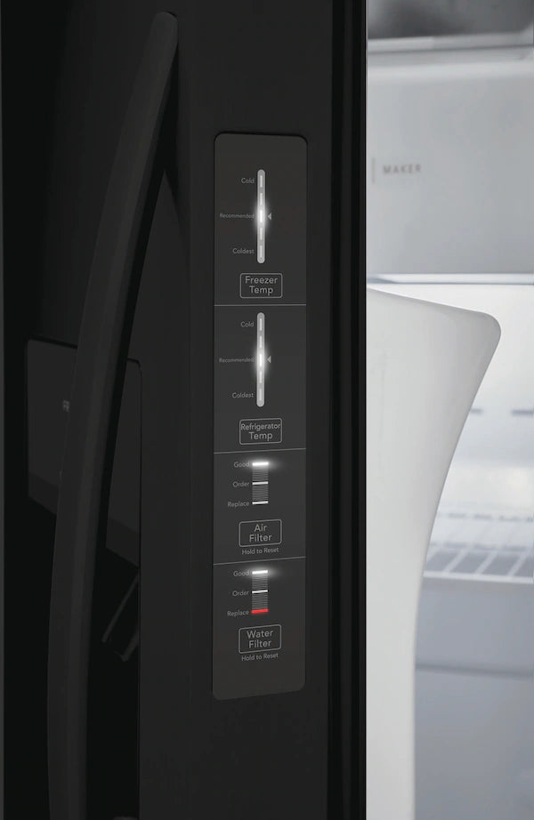 Frigidaire 26 Cu. Ft. 36" Standard-Depth Side-by-Side Refrigerator – Spacious, Reliable, and Designed for Everyday Convenience