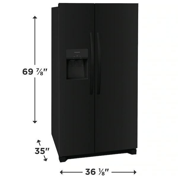 Frigidaire 26 Cu. Ft. 36" Standard-Depth Side-by-Side Refrigerator – Spacious, Reliable, and Designed for Everyday Convenience