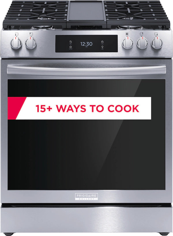 Frigidaire Gallery 30" Gas Range with 15+ Ways to Cook – Versatility, Power & Precision at Your Fingertips
