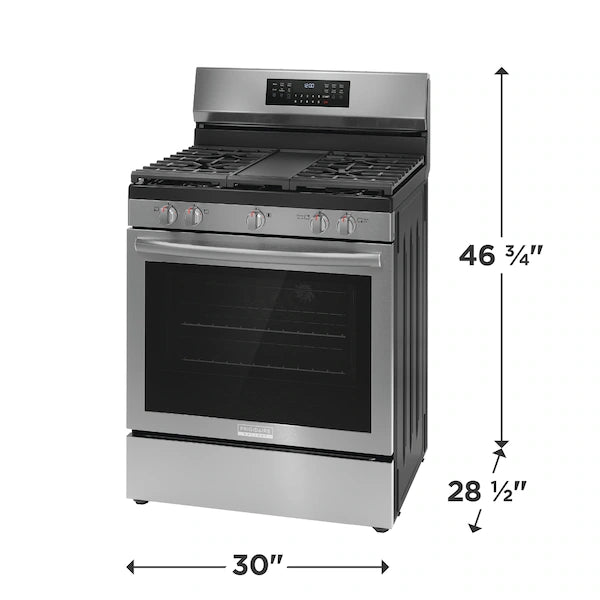 Frigidaire Gallery 30" Gas Range with No Preheat + Air Fry – Faster Cooking with Precision & Versatility