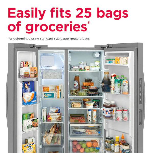 Frigidaire Gallery 26 Cu. Ft. 36" Standard-Depth Side-by-Side Refrigerator – Spacious, Stylish, and Built for Freshness