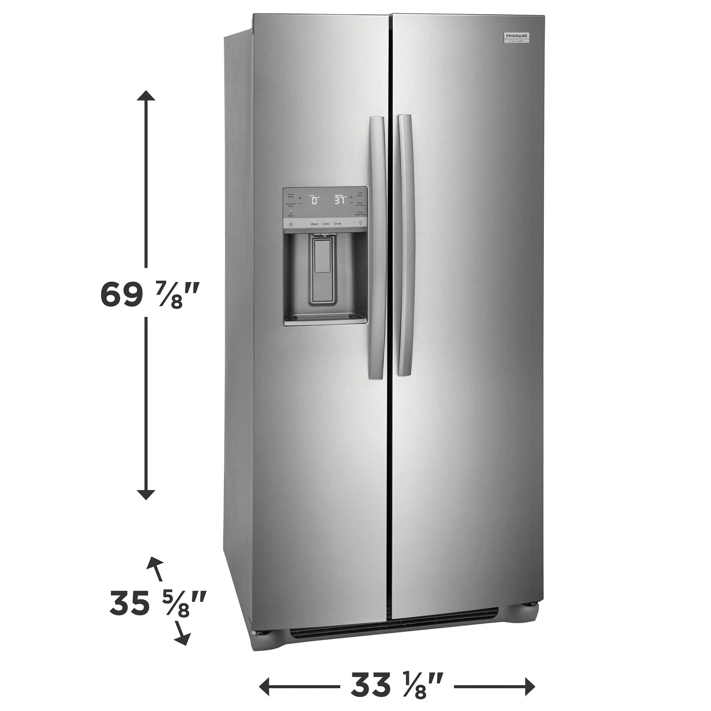 Frigidaire Gallery 22 Cu. Ft. 33" Standard-Depth Side-by-Side Refrigerator – Compact, Stylish, and Efficient Cooling