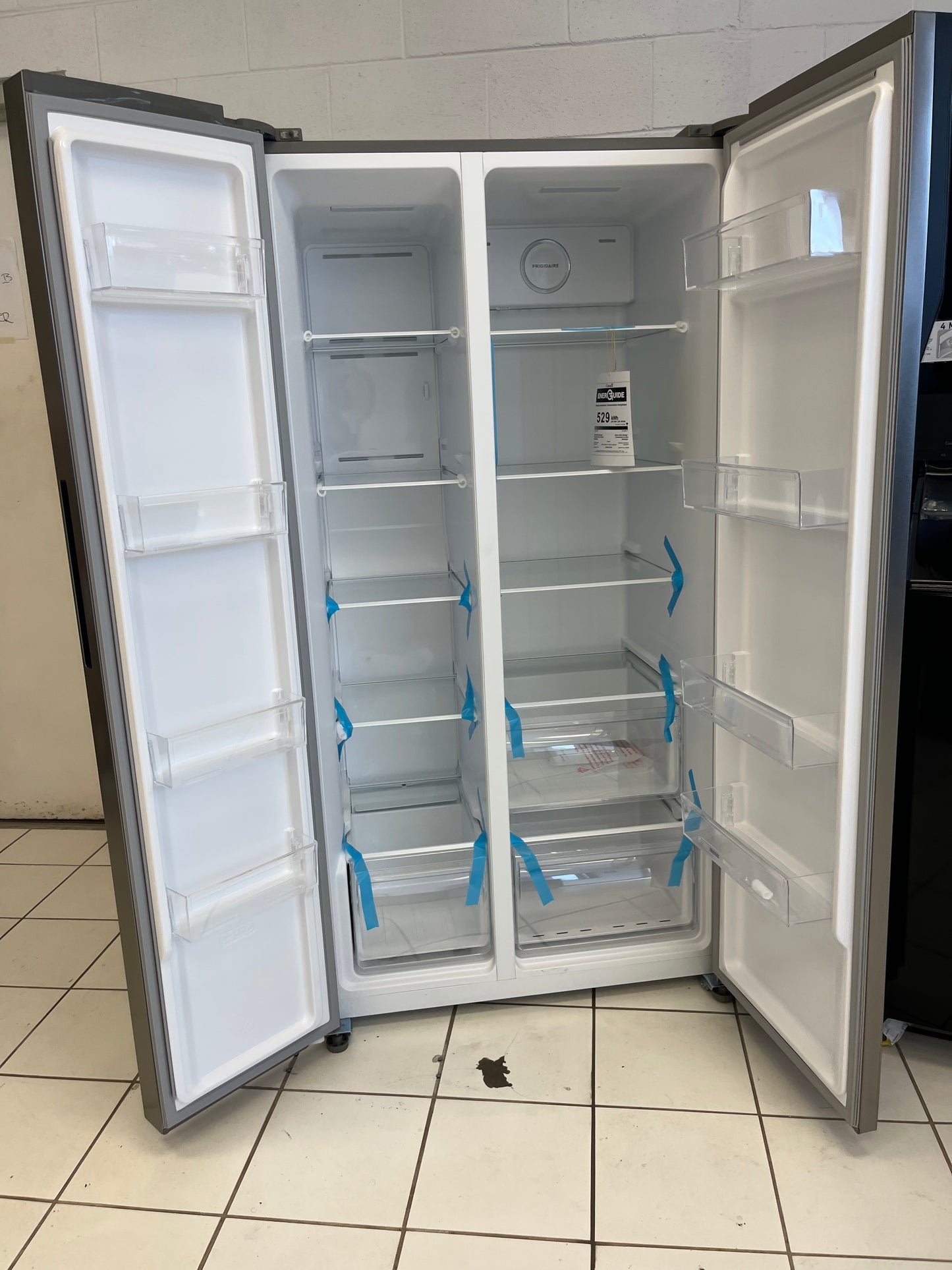 Frigidaire 21 Cu. Ft. 36" Counter-Depth Side-by-Side Refrigerator – Sleek, Space-Saving, and Efficient Cooling