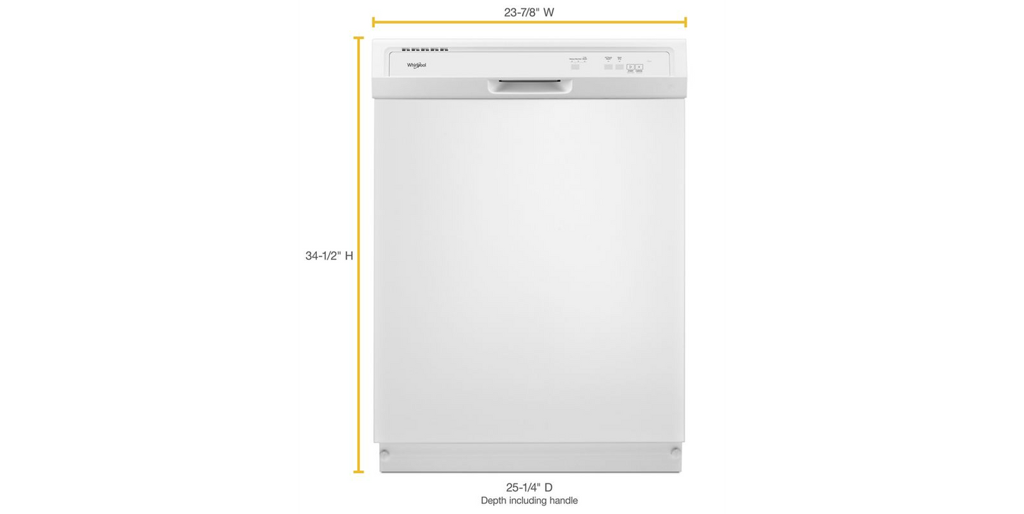 Whirlpool WDF130PAHW 24" Built-In Dishwasher – White