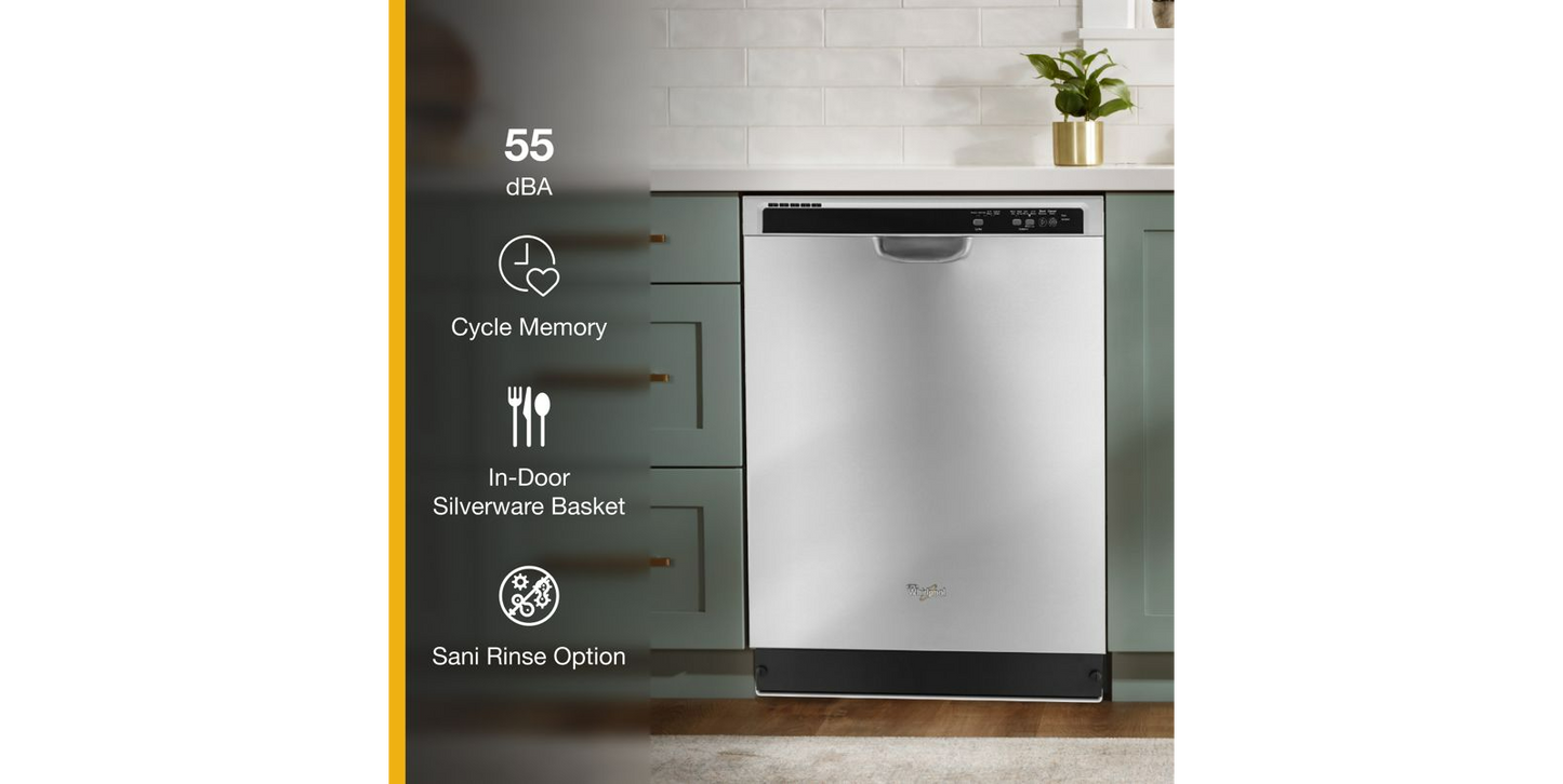 Whirlpool WDF520PADM 24" Built-In Dishwasher – Stainless Steel