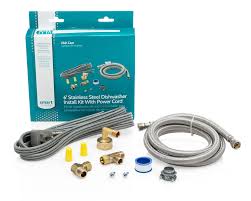 6' Dishwasher Waterline Install Kit With Power Cord