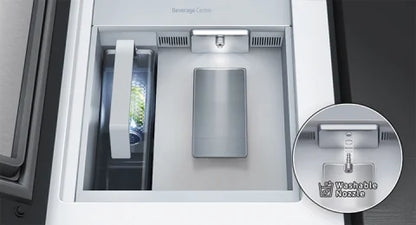 Samsung 23 cu. ft. Smart Counter-Depth Bespoke 4-Door Flex Refrigerator with Customizable Panel Colors – Model RF23A9675MT