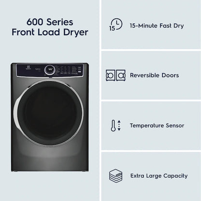Electrolux 600 Series 8.0 Cu. Ft. Electric Dryer – Faster, Smarter, and More Efficient Drying