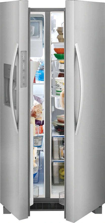 Frigidaire 22 Cu. Ft. 33" Standard-Depth Side-by-Side Refrigerator – Compact Design, Maximum Storage, and Reliable Cooling