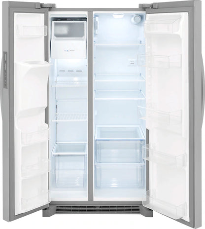 Frigidaire 26 Cu. Ft. 36" Standard-Depth Side-by-Side Refrigerator – Spacious, Efficient, and Designed for Everyday Convenience