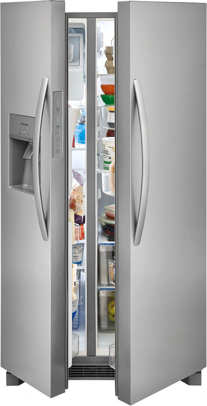 Frigidaire 26 Cu. Ft. 36" Standard-Depth Side-by-Side Refrigerator – Spacious, Efficient, and Designed for Everyday Convenience