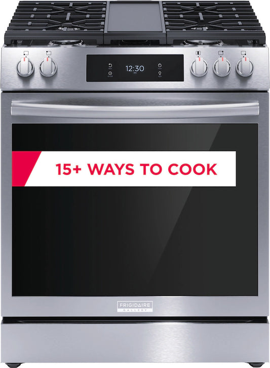 Frigidaire Gallery 30" Gas Range with 15+ Ways to Cook – Versatility, Power & Precision at Your Fingertips