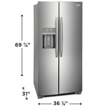 Frigidaire Gallery 22 Cu. Ft. 36" Counter-Depth Side-by-Side Refrigerator – GRSC2352AF