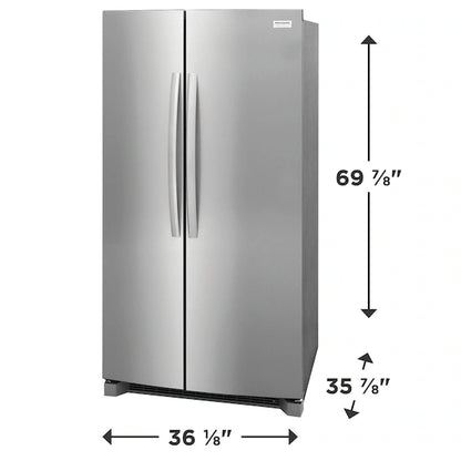 Frigidaire Gallery 26 Cu. Ft. 36" Standard-Depth Side-by-Side Refrigerator – Spacious, Stylish, and Built for Freshness