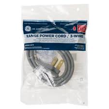 WX09X10010 GE 4-Foot 50 Amp 3-Wire Range Cord – Heavy-Duty Power Connection