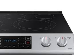 Samsung 6.3 cu. ft. Slide-In Electric Range with Convection – Model NE63T8311SS/AA