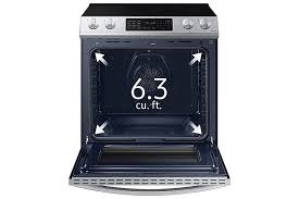 Samsung 6.3 cu. ft. Slide-In Electric Range with Convection – Model NE63T8311SS/AA